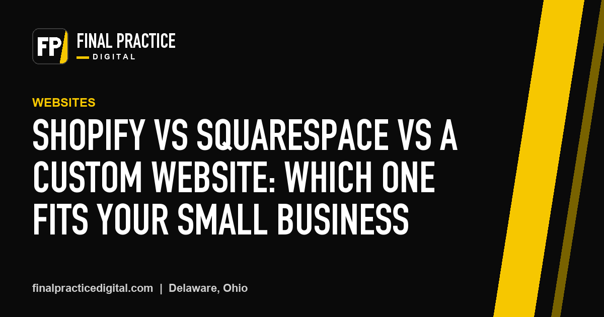 Shopify vs Squarespace vs a Custom Website: Which One Fits Your Small Business
